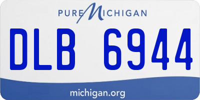 MI license plate DLB6944