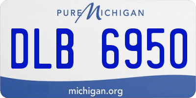 MI license plate DLB6950