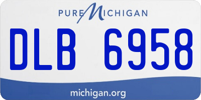 MI license plate DLB6958
