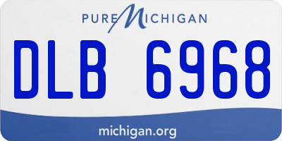 MI license plate DLB6968