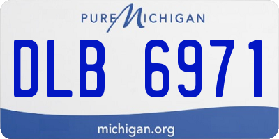 MI license plate DLB6971