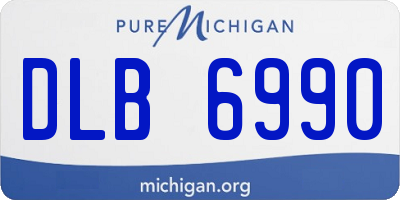 MI license plate DLB6990