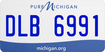 MI license plate DLB6991