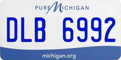 MI license plate DLB6992