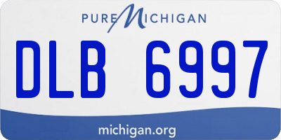 MI license plate DLB6997