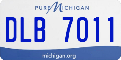 MI license plate DLB7011