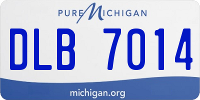 MI license plate DLB7014