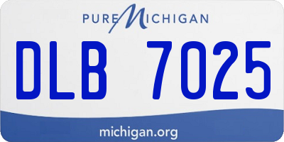 MI license plate DLB7025
