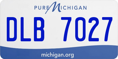 MI license plate DLB7027