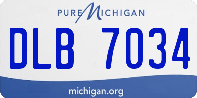 MI license plate DLB7034