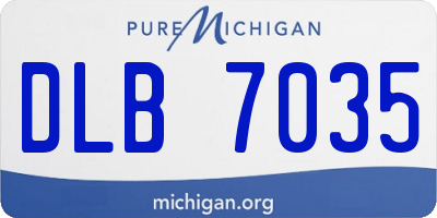MI license plate DLB7035