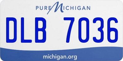 MI license plate DLB7036