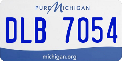 MI license plate DLB7054