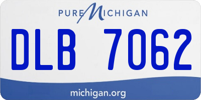 MI license plate DLB7062