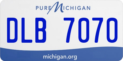MI license plate DLB7070