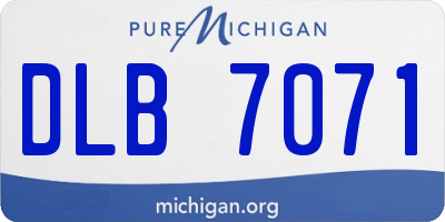 MI license plate DLB7071
