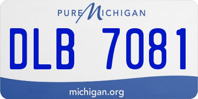 MI license plate DLB7081