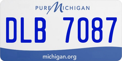 MI license plate DLB7087
