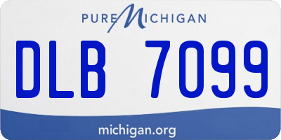 MI license plate DLB7099