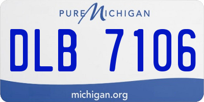MI license plate DLB7106
