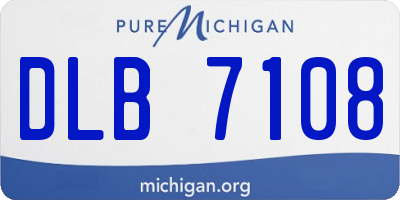 MI license plate DLB7108