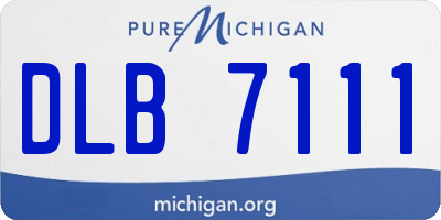 MI license plate DLB7111