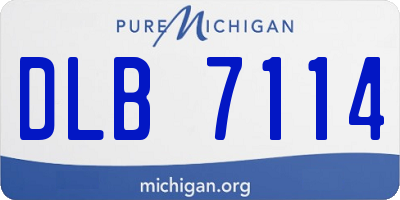 MI license plate DLB7114