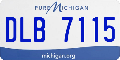 MI license plate DLB7115