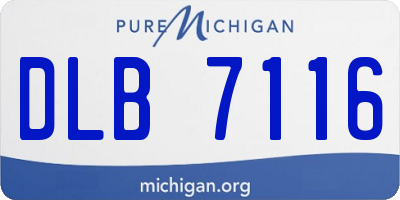 MI license plate DLB7116