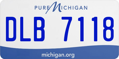 MI license plate DLB7118