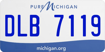 MI license plate DLB7119