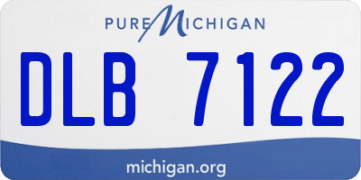 MI license plate DLB7122