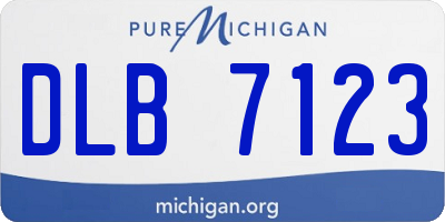 MI license plate DLB7123