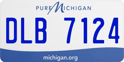 MI license plate DLB7124
