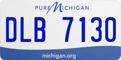 MI license plate DLB7130