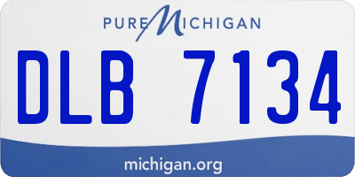 MI license plate DLB7134