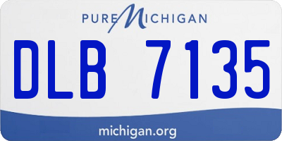 MI license plate DLB7135