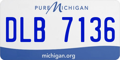 MI license plate DLB7136