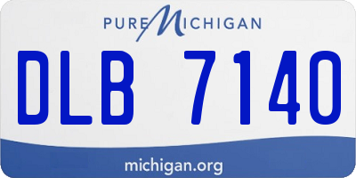 MI license plate DLB7140