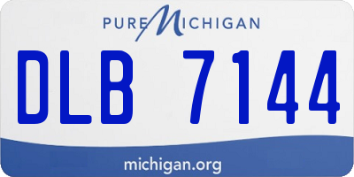 MI license plate DLB7144