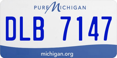 MI license plate DLB7147
