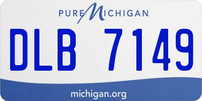 MI license plate DLB7149