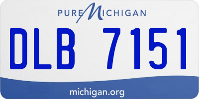 MI license plate DLB7151