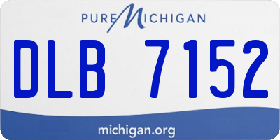 MI license plate DLB7152