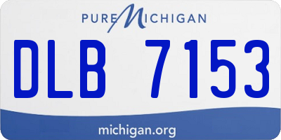 MI license plate DLB7153