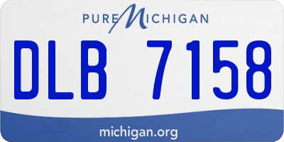 MI license plate DLB7158