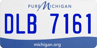 MI license plate DLB7161