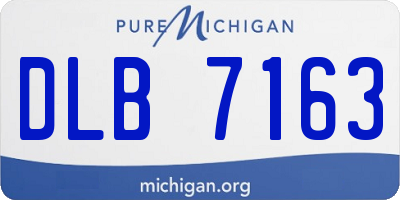 MI license plate DLB7163