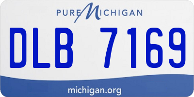 MI license plate DLB7169