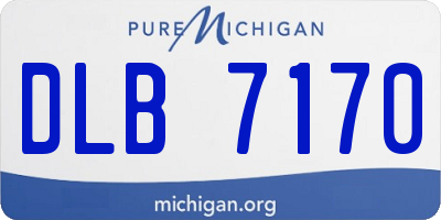 MI license plate DLB7170